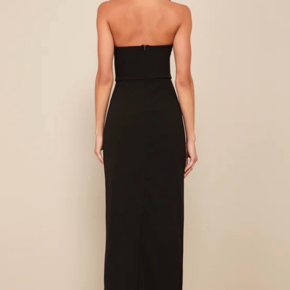 Dedicated to Glamour Black Strapless Maxi Dress - Picture 2 of 9